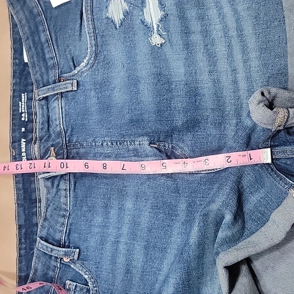 Old Navy Size 18 O.G. Straight High Rise Cuffed Denim Jean Shorts, NEW with Tag - Picture 8 of 11